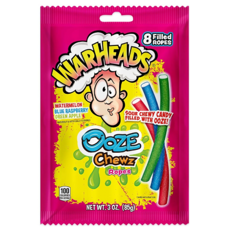 Warheads ooze chewz ropes ( 12 x 85gr ) liquirizie ripiene aspre