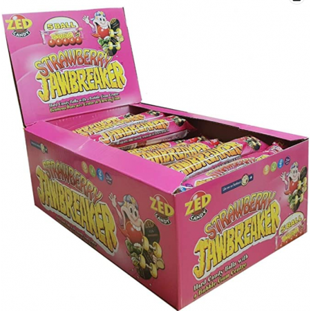 Zed Candy Jawbreaker Strawberry ( 40 x 4 balls ) spaccamascella